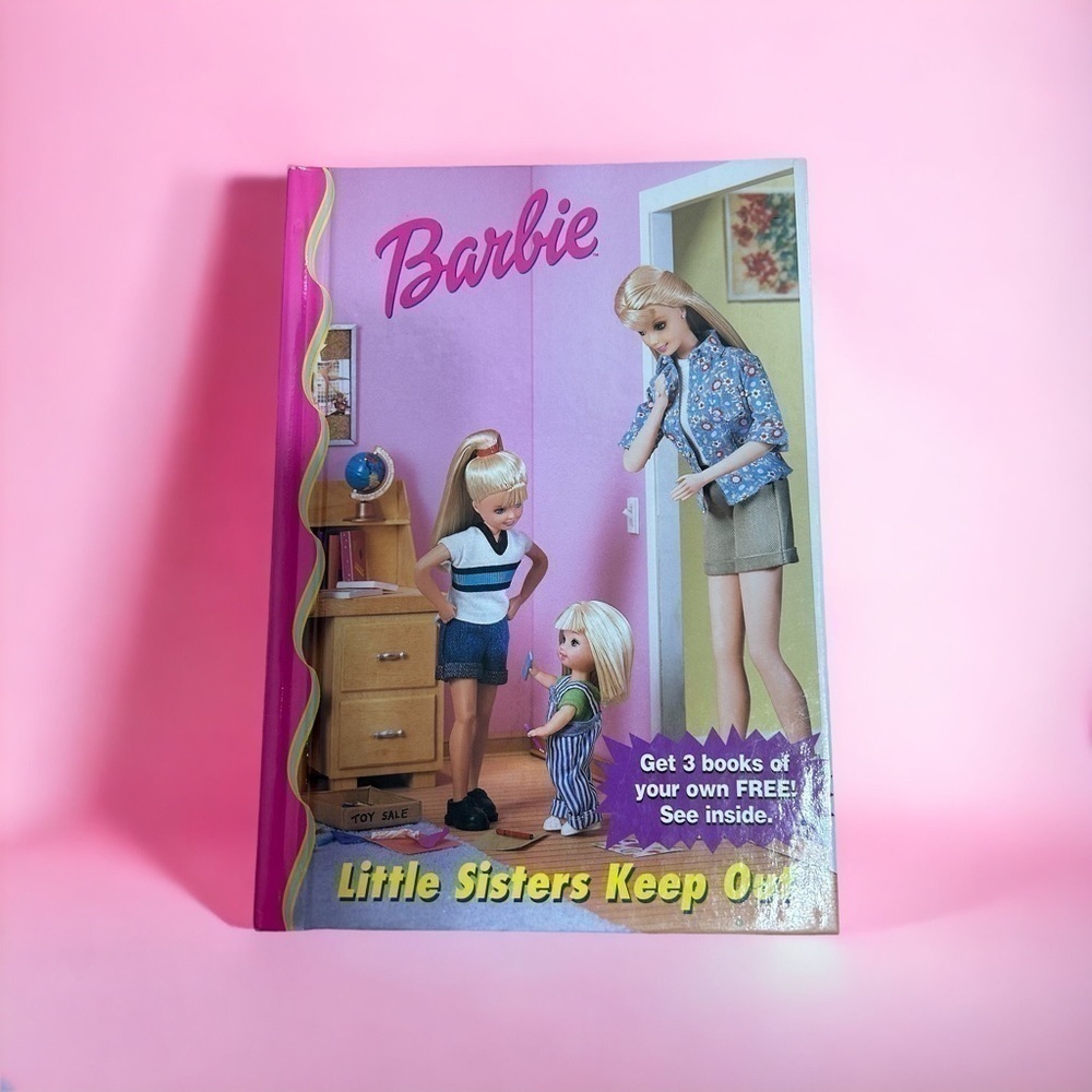 Vintage Barbie Little Sisters Keep Out Hardcover Book Pink Kids